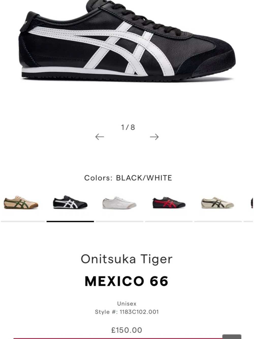 Onitsuka Tiger Mexico 66 Sneakers - Black/White